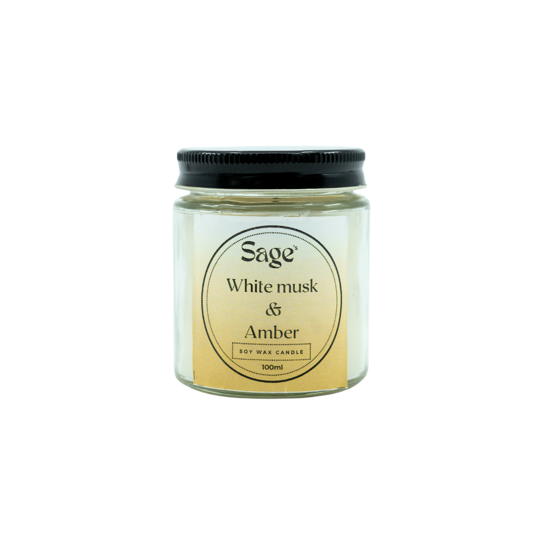 White Musk & Amber Jar Candle