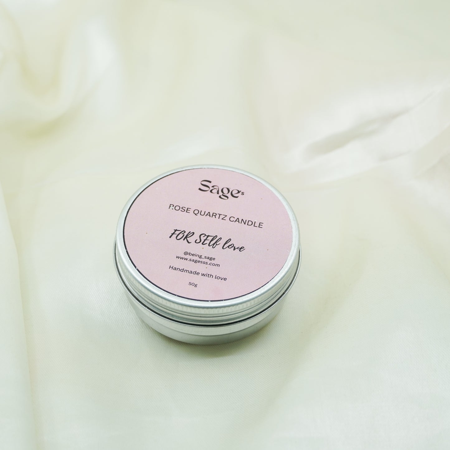 Rose Quartz Candle for Self-Love