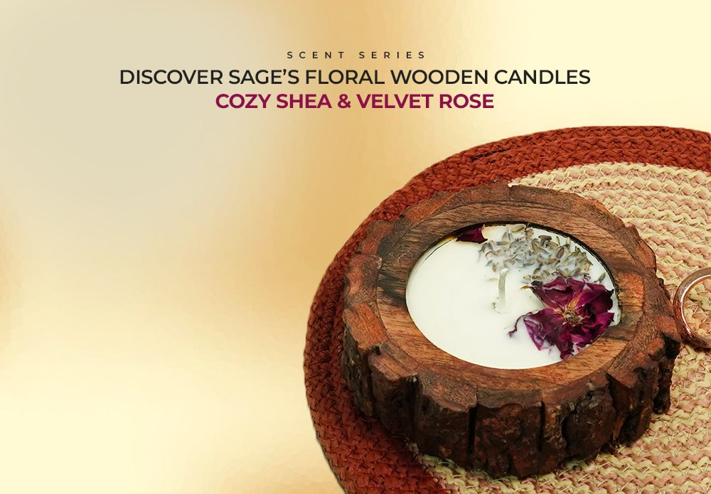 Scent Series: Discover Sage’s Floral Wooden Candles – Cozy Shea & Velvet Rose