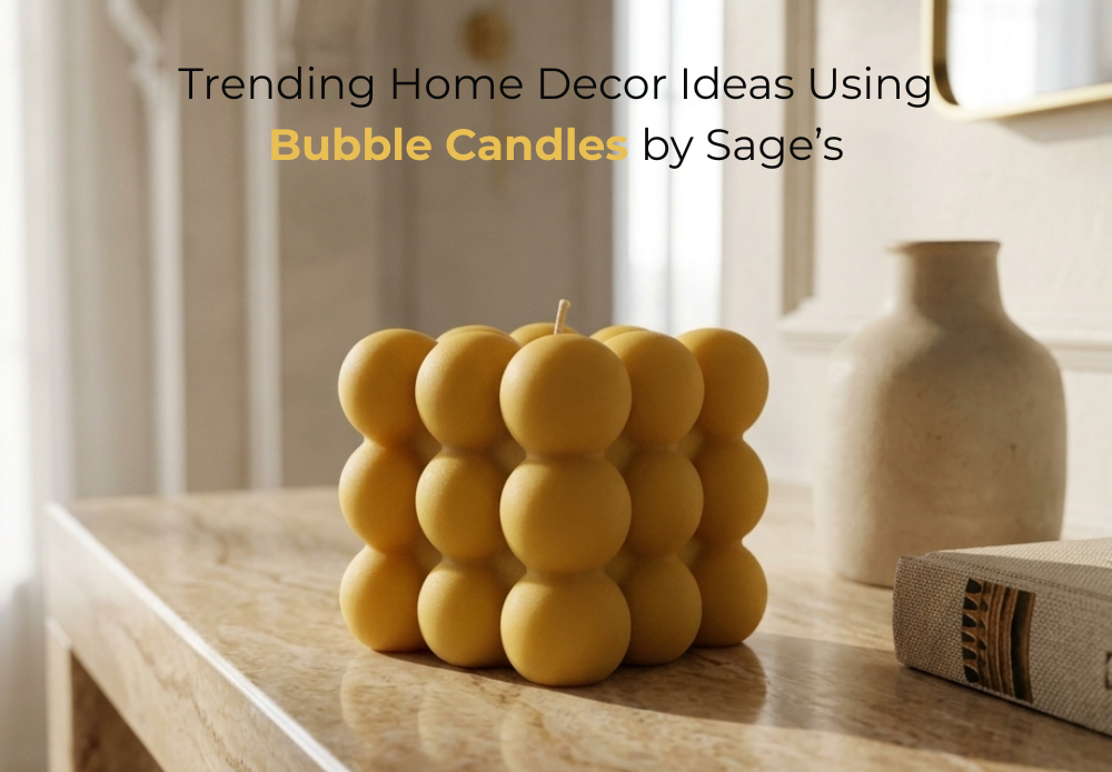 Trending home decor ideas with bubble candles by Sage’s. Shop stylish, eco-friendly luxury candles online for modern homes.