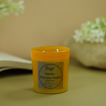 Smoky Havana Night Scented Jar Candle