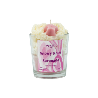Snowy Rose Serenade Candle