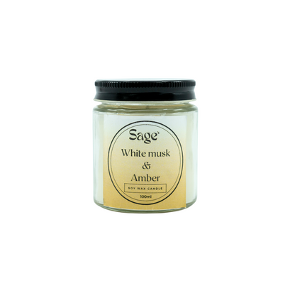 White Musk & Amber Jar Candle