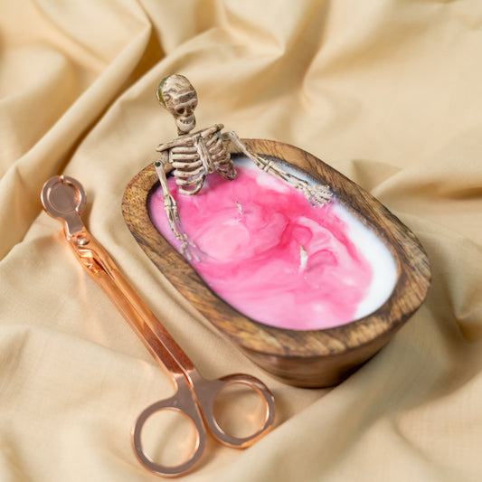 Skeleton Halloween Candle