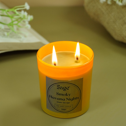 Smoky Havana Night Scented Jar Candle