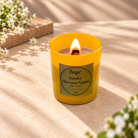 Smoky Havana Night Scented Jar Candle