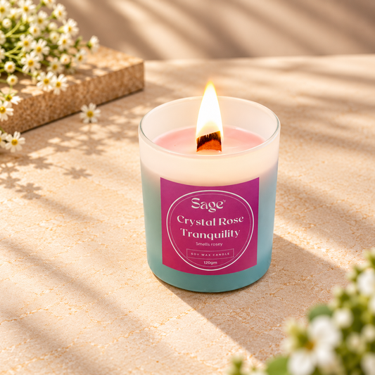 Crystal Rose Scented Jar Candle