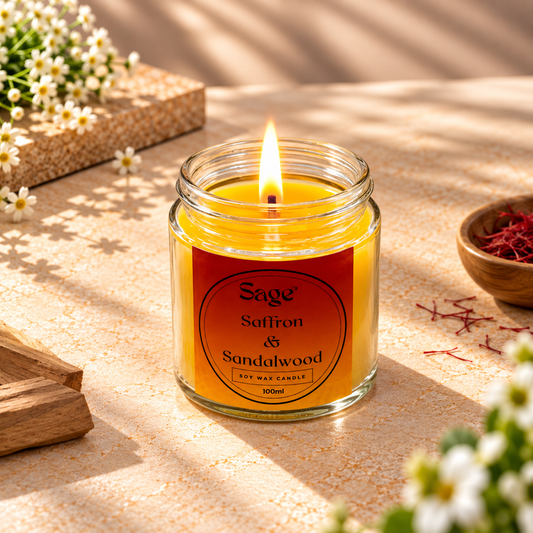 Saffron & Sandalwood Soy Candle Jar
