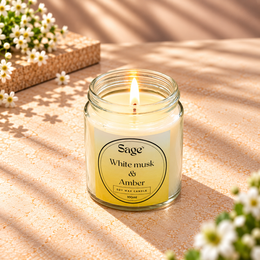 White Musk & Amber Jar Candle
