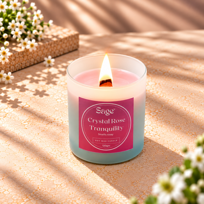 Crystal Rose Scented Jar Candle