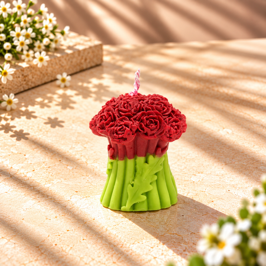 Rose Bouquet Valentine Candle