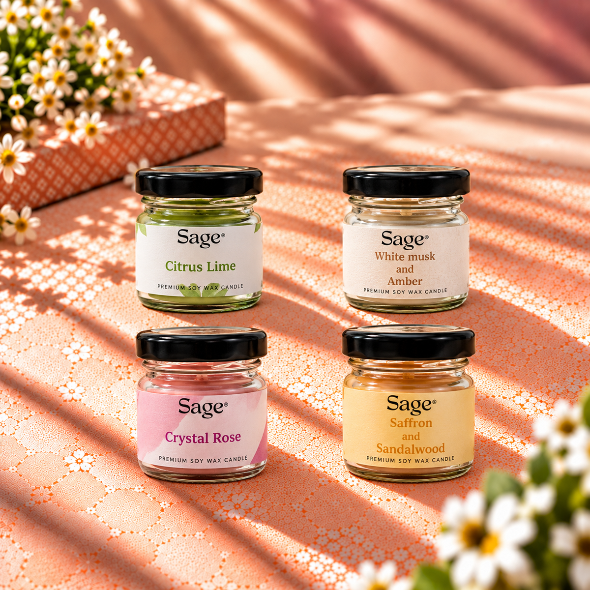 Scented Candles Set - 4 x 40g