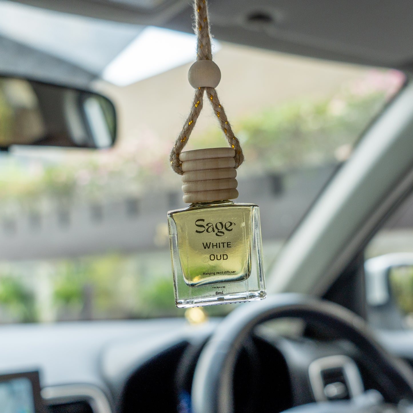 White Oud Car Freshner