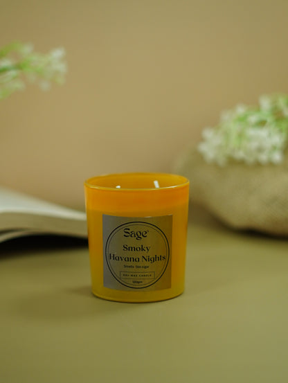 Smoky Havana Night Scented Jar Candle