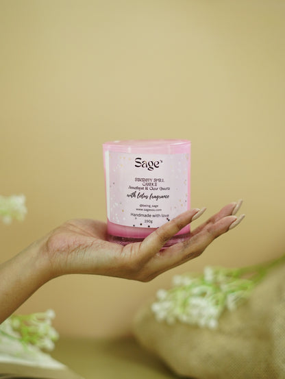 Serenity Spell Candle – Amethyst & Lotus