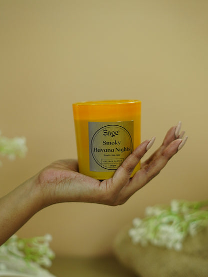 Smoky Havana Night Scented Jar Candle