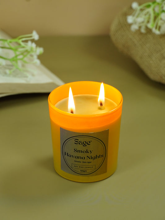 Smoky Havana Night Scented Jar Candle