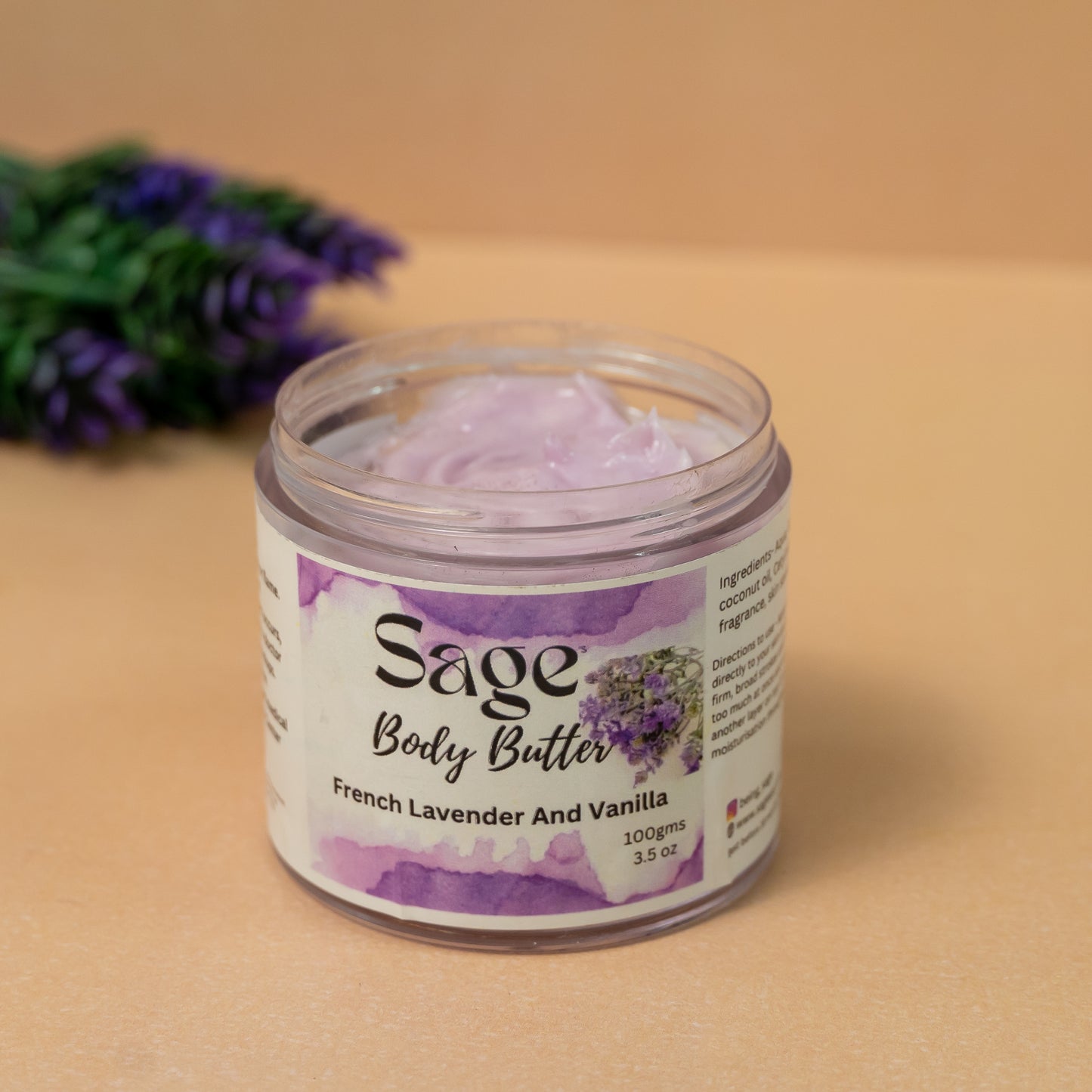 Sage’s Exclusive French Lavender and Vanilla Body Butter