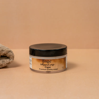 Sage’s Premium Cigar Infused Whipped Soap with Natural Oils and Fragrance Oils
