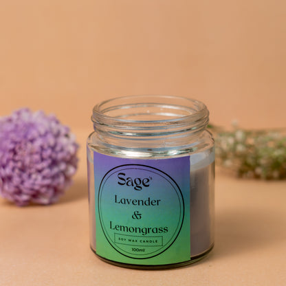 Lavender & Lemongrass Small Jar Candle