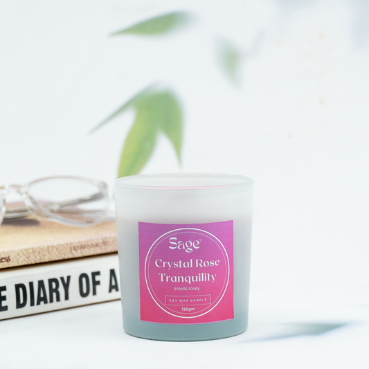 Crystal Rose Scented Jar Candle