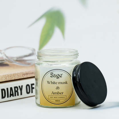 White Musk & Amber Jar Candle