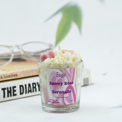 Snowy Rose Serenade Candle