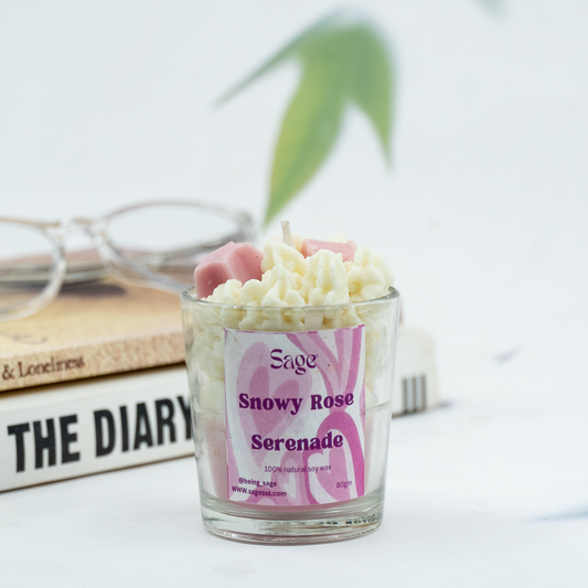 Snowy Rose Serenade Candle