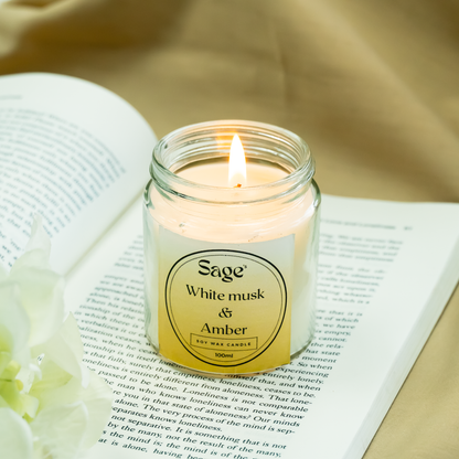 White Musk & Amber Jar Candle