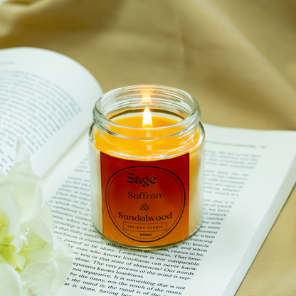Saffron & Sandalwood Soy Candle Jar