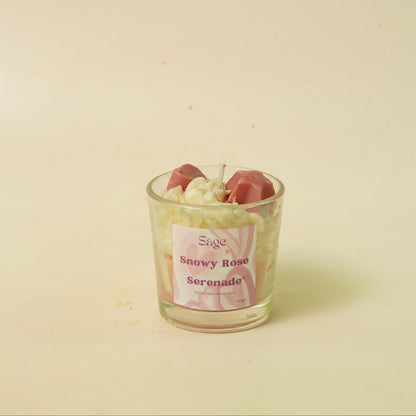 Snowy Rose Serenade Candle | 80g