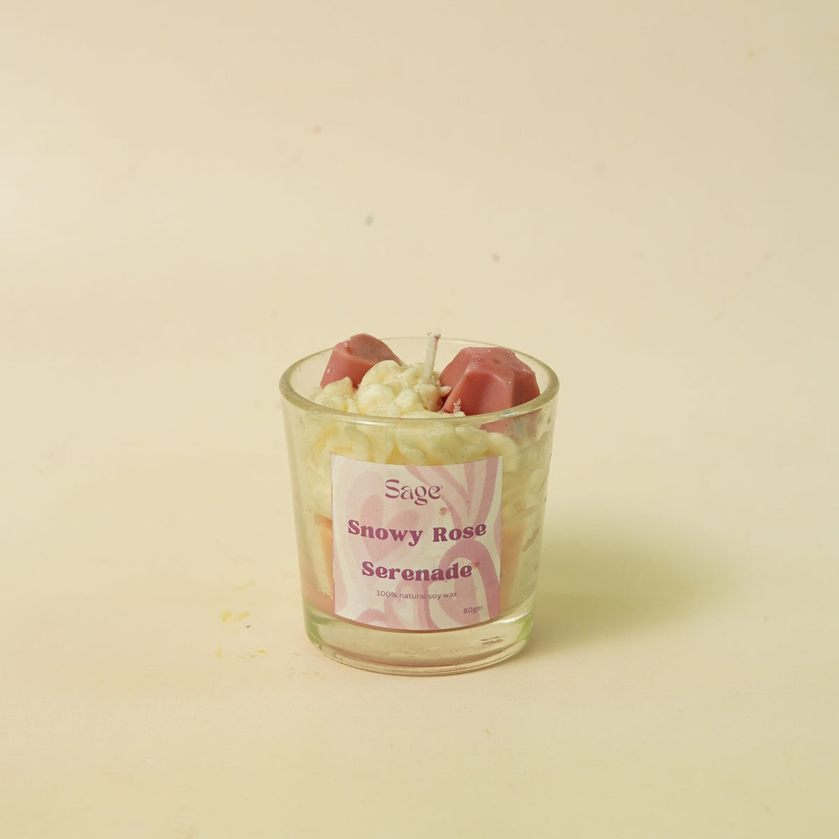 Snowy Rose Serenade Candle | 80g