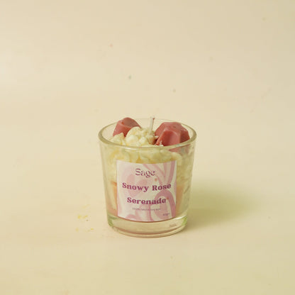 Snowy Rose Serenade Candle | 80g