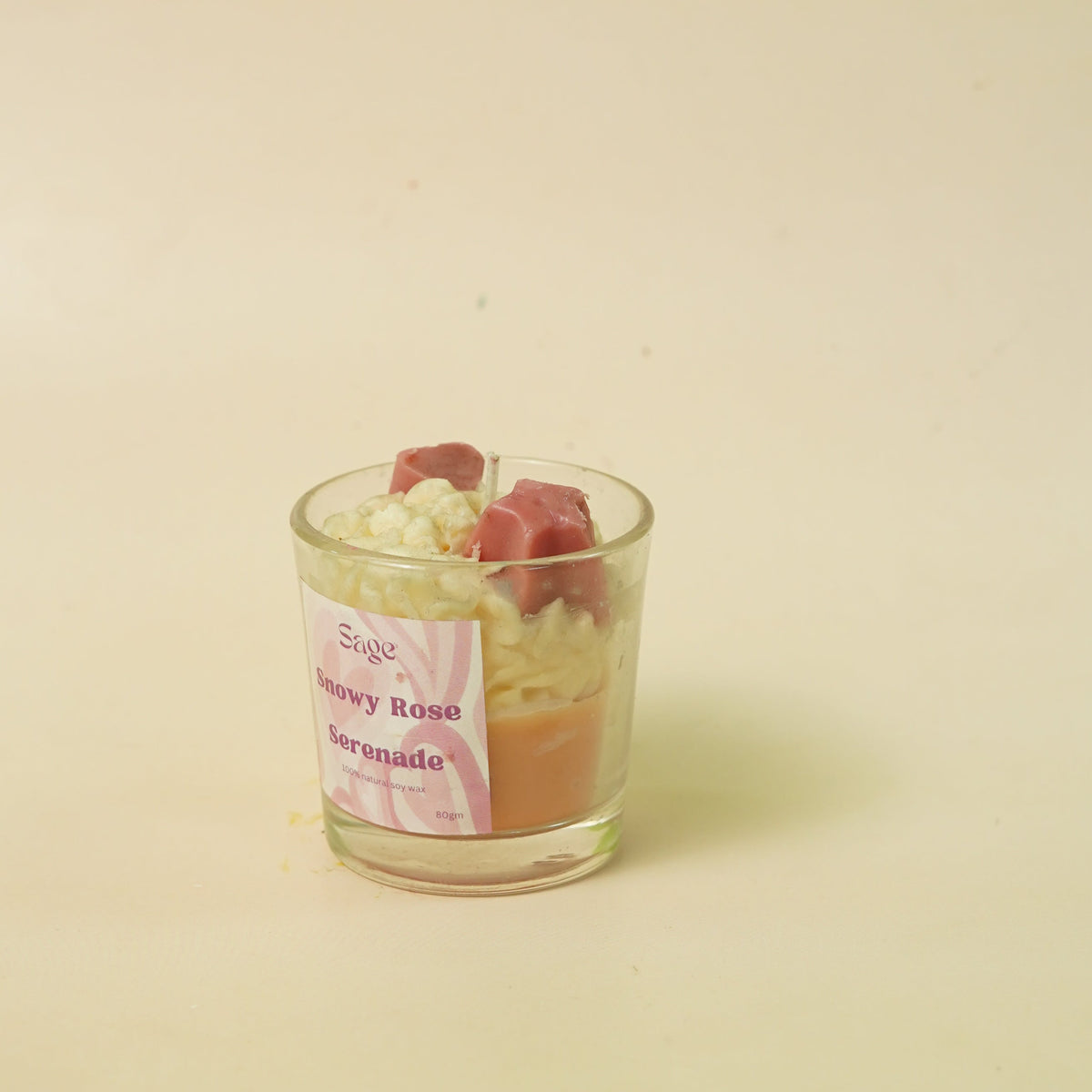 Snowy Rose Serenade Candle | 80g