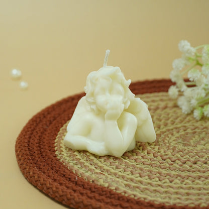 White Lion Sculptural Candle | Decorative Lion Candle for Home Décor