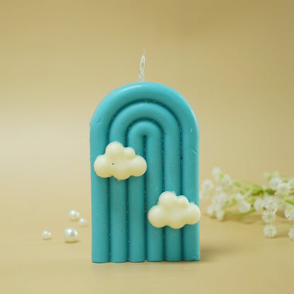 Blue Rainbow Cloud Candle | Decorative Candle for Home Décor