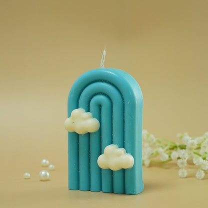 Blue Rainbow Cloud Candle | Decorative Candle for Home Décor
