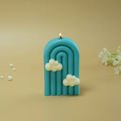 Blue Rainbow Cloud Candle | Decorative Candle for Home Décor