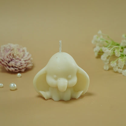 Ivory Elephant Shaped Decorative Candle