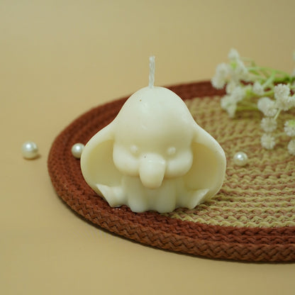 Ivory Elephant Shaped Decorative Candle