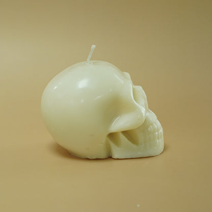 Ivory Skull Shaped Decorative Candle