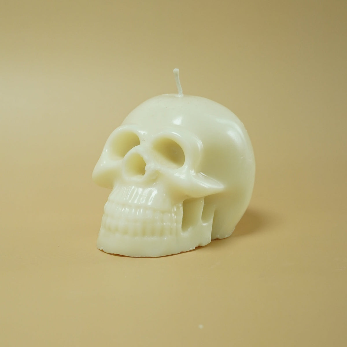 Ivory Skull Shaped Decorative Candle