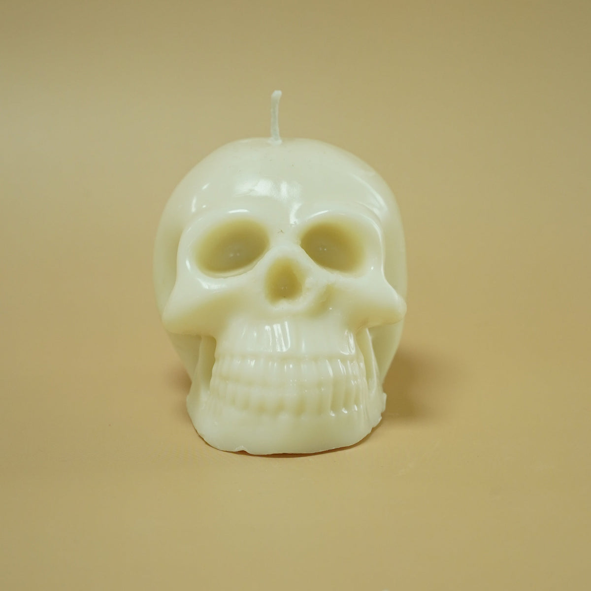 Ivory Skull Shaped Decorative Candle