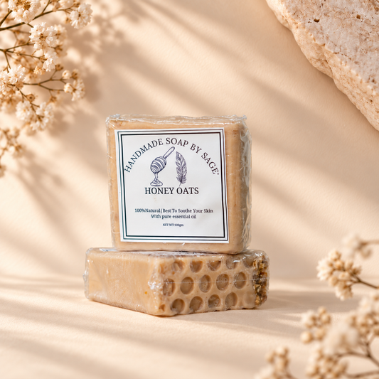 Honey Oats Handmade Soap with Natural Ingredients and Pure Essential Oils