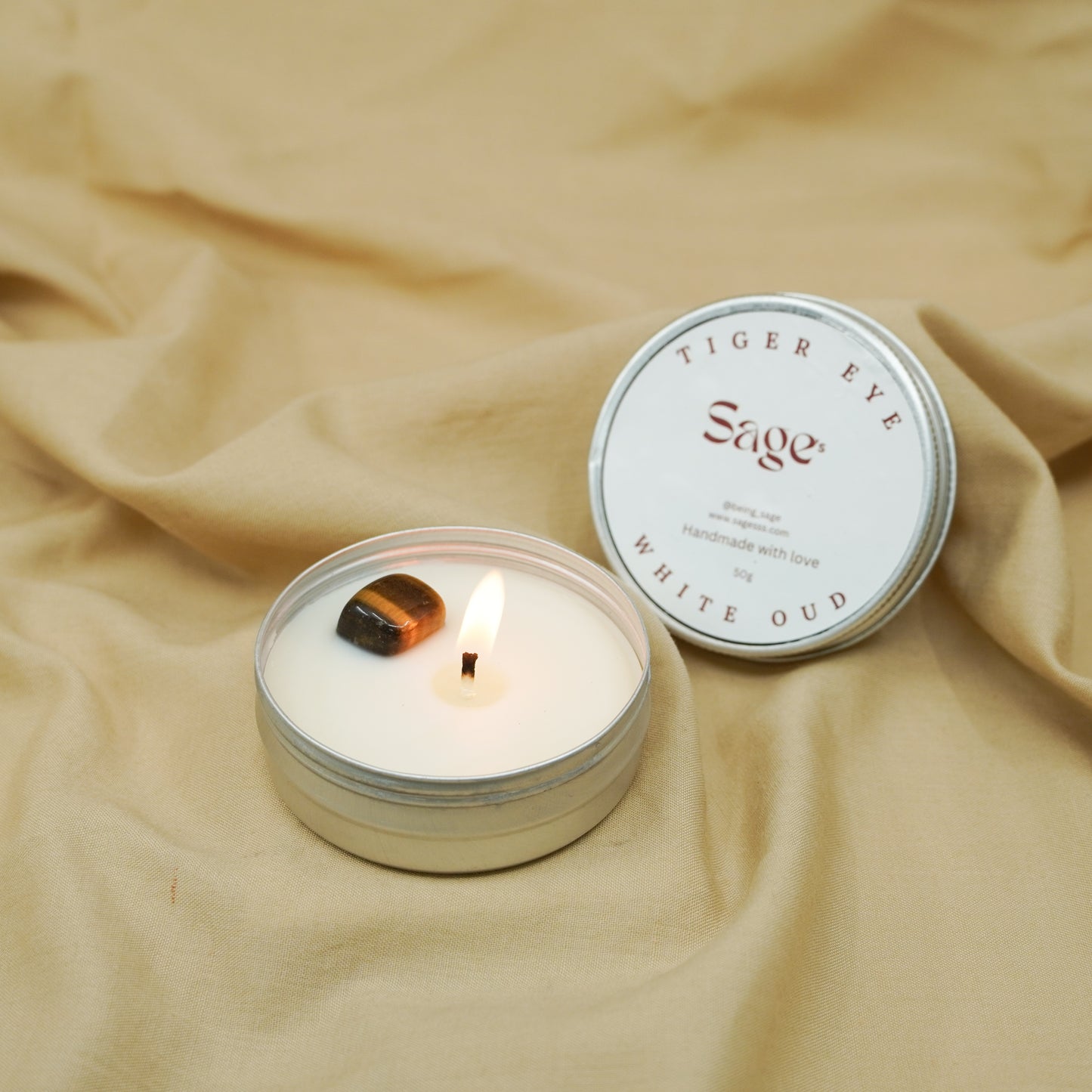 Tiger Eye & White Oud Scented Candle