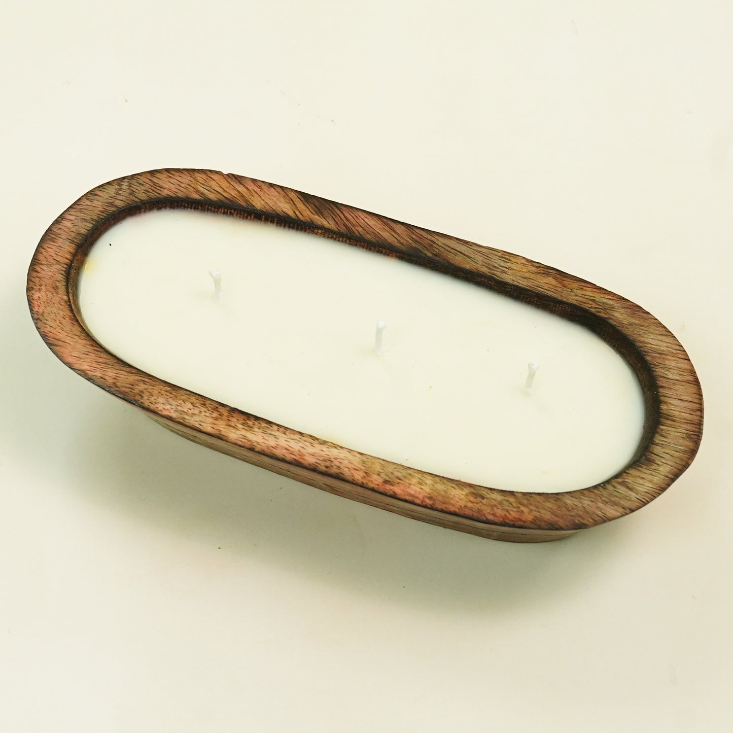 Boat-Shaped Wooden Bowl Candle (8*4)