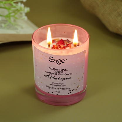 Serenity Spell Candle – Amethyst & Lotus