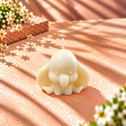 Ivory Elephant Shaped Decorative Candle